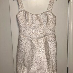 Oh Polly White Sequin Mini Dress